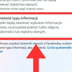 Jak odzyskać usunięte wiadomości z Messengera? Wybierz "Określone typy informacji", aby pobrać np. wiadomości.