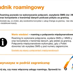 Poradnik roamingowy Orange: dowiedz się, jak uruchomić roaming i korzystać z telefonu za granicą bez obaw.