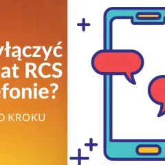 Jak wyłączyć sms czat RCS w telefonie? Instrukcja krok po kroku. Ikona telefonu z dymkami czatu.