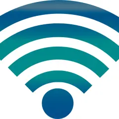 Ikona Wi-Fi w odcieniach niebieskiego i zielonego. Zastanawiasz się, dlaczego rozłącza Wi-Fi? Może to być problem z zasięgiem lub zakłóceniami.