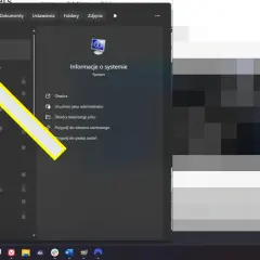 Wyszukiwanie "Informacje o systemie" w celu sprawdzenia ustawień secure boot.