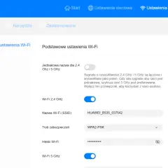 Ustawienia Wi-Fi: sprawdź, jak sprawdzić ile GHz ma Wi-Fi, wybierając między 2,4 GHz a 5 GHz.
