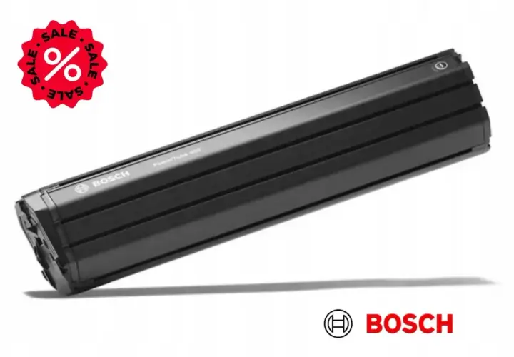 Czarny akumulator Bosch PowerTube 400 na wyprzedaży. Idealny do Twojego e-bike'a, mah!