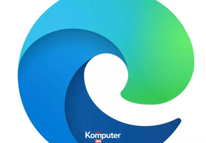 Logo przeglądarki Microsoft Edge. Falisty kształt w odcieniach niebieskiego i zielonego, symbolizujący szybkość i innowacyjność.