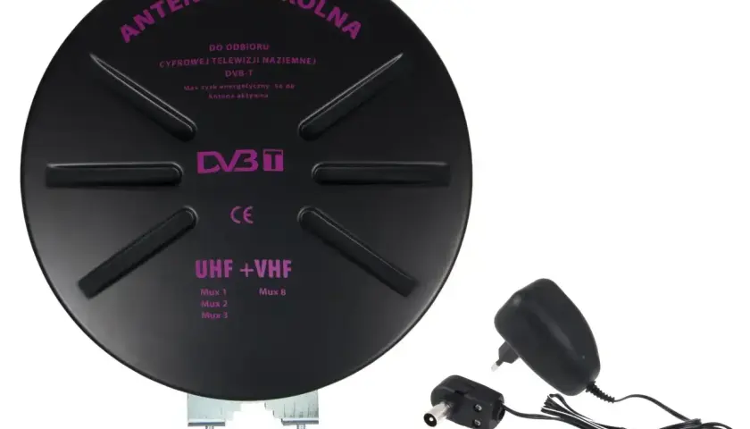 Antena DVB-T UHF+VHF do odbioru cyfrowej TV naziemnej. Zapewnia lepszy odbiór, pomagając jak wzmocnić sygnał antenowy.