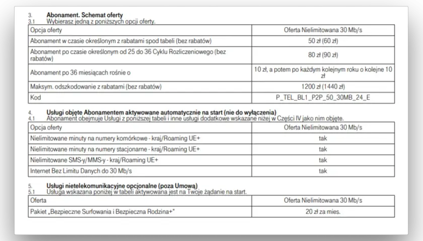 T-Mobile abonament za 25 zł miesięcznie. Oferta obejmuje nielimitowane minuty, SMS/MMS i internet do 30 Mb/s.