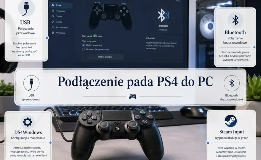 Jak podłączyć pada do laptopa przez Bluetooth? Poradnik