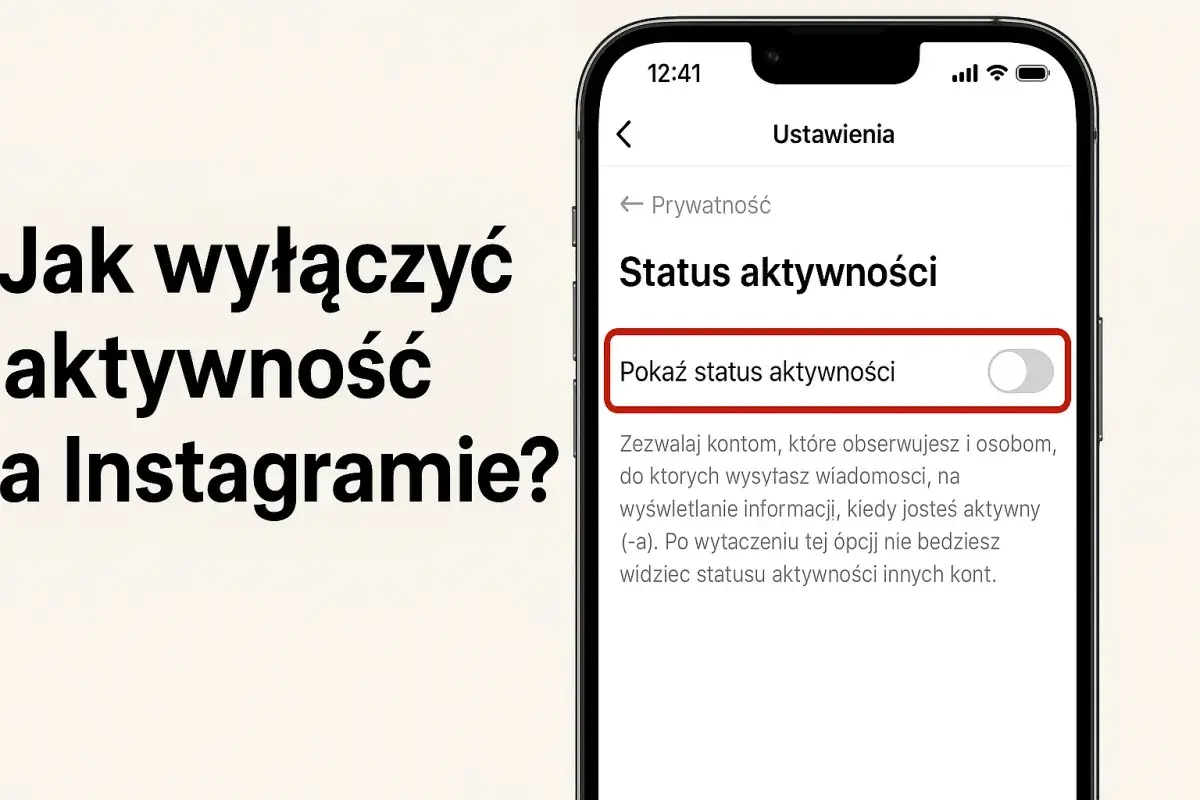 Jak wyłączyć aktywność na IG? Ekran telefonu pokazuje ustawienia prywatności, gdzie można ukryć swój status aktywności.