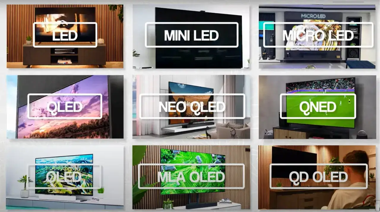 Różne technologie ekranów telewizyjnych: LED, Mini LED, Micro LED, QLED, Neo QLED, QNED, MLA OLED, QD OLED. Wybierz najlepszą jakość obrazu co zamiast anteny tv.