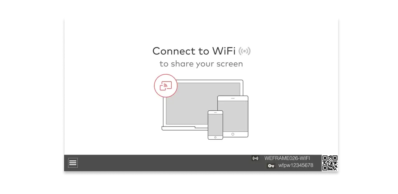 Jak połączyć telefon z komputerem przez WiFi? Ekran pokazuje instrukcję połączenia urządzeń do sieci Wi-Fi, aby udostępnić ekran.