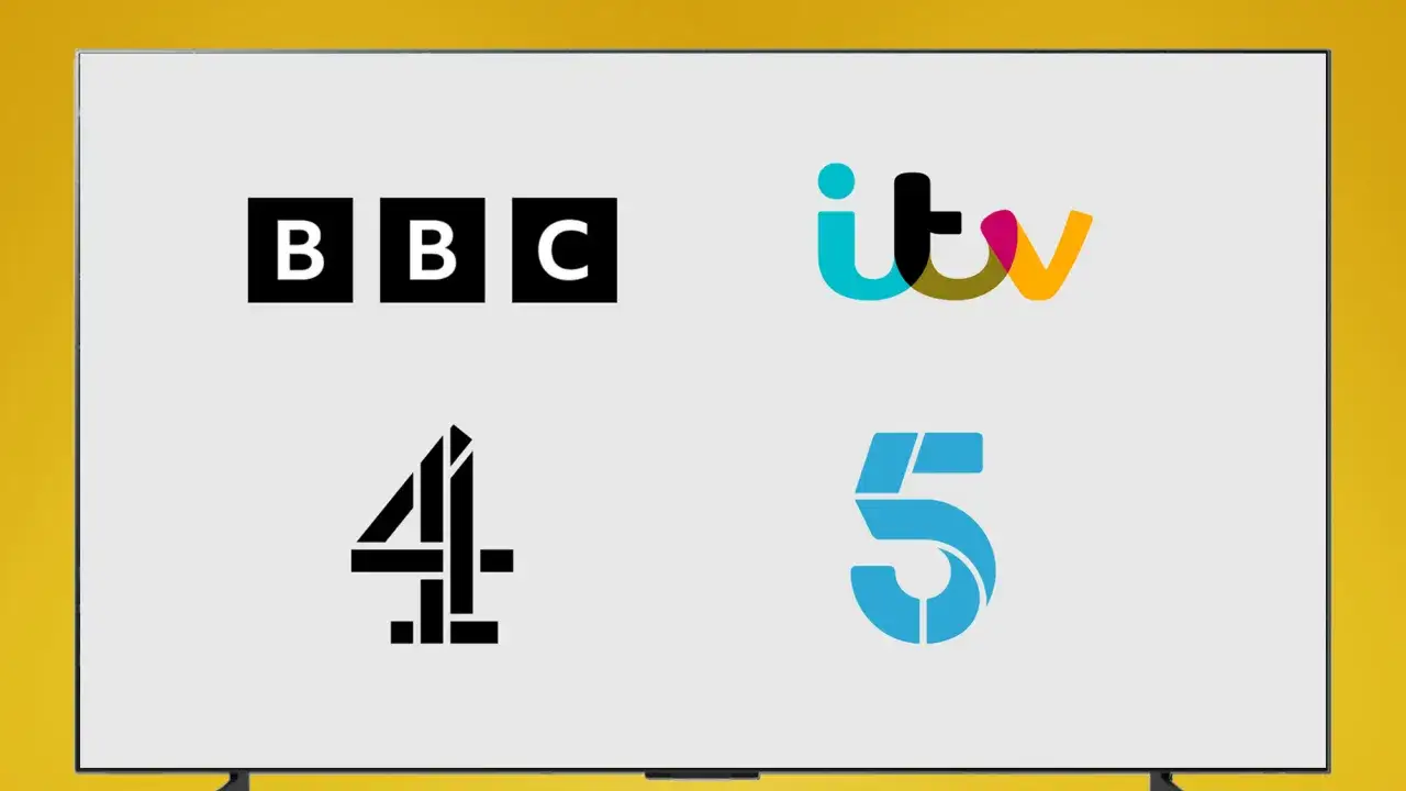 Logotypy BBC, ITV, Channel 4 i Channel 5. Czy telewizję naziemną można oglądać przez internet?