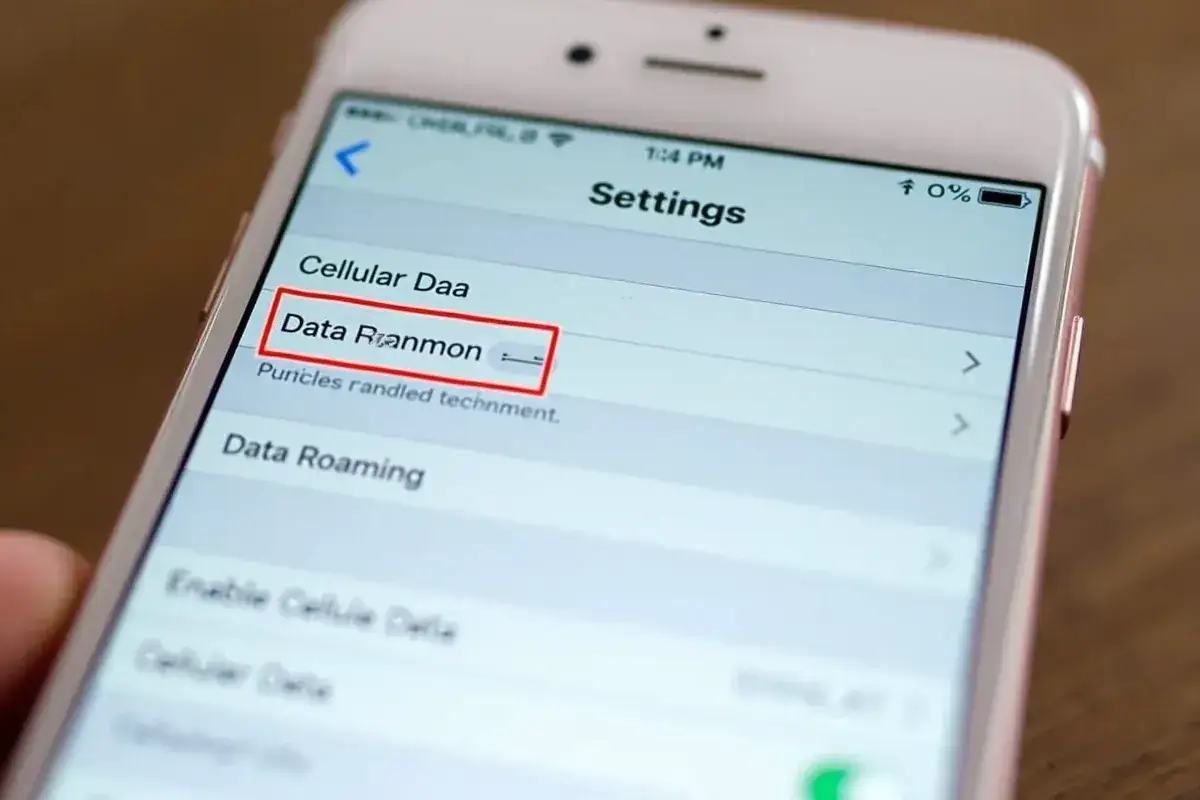 Ustawienia telefonu iPhone pokazują opcję 